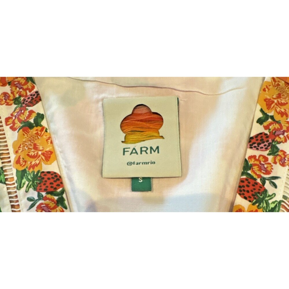 FARM Rio Flowerful Sketch Floral Belted Romper Pink Multicolor Size S Pockets - Picture 6 of 10